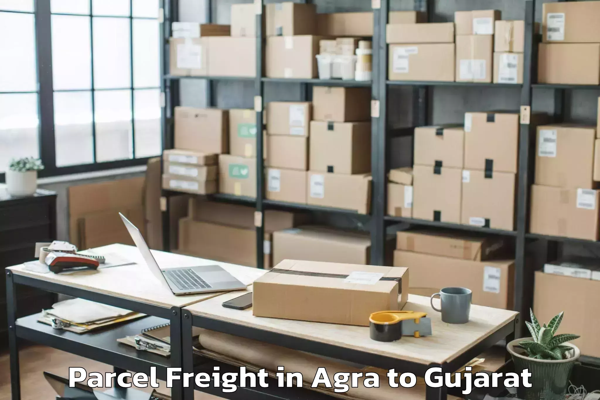 Efficient Agra to Bhavnagar Parcel Freight